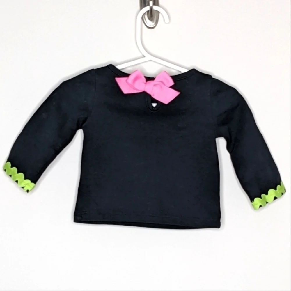 Mud Pie Cat Halloween Shirt 0-6m